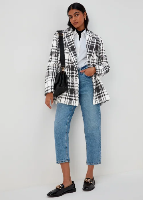 Black & White Check Blazer - 8 Image 4