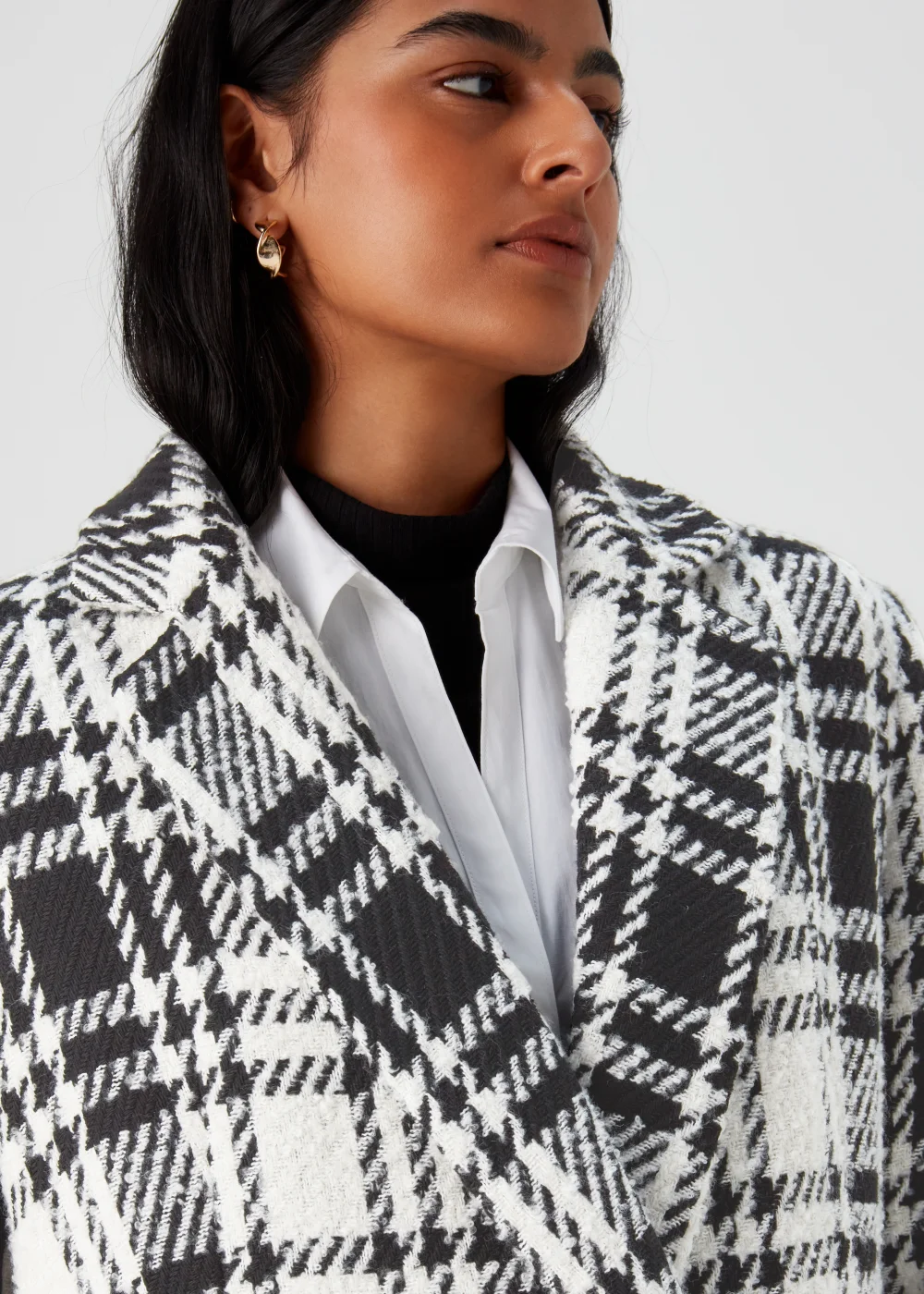 Black & White Check Blazer - 8 Image 3