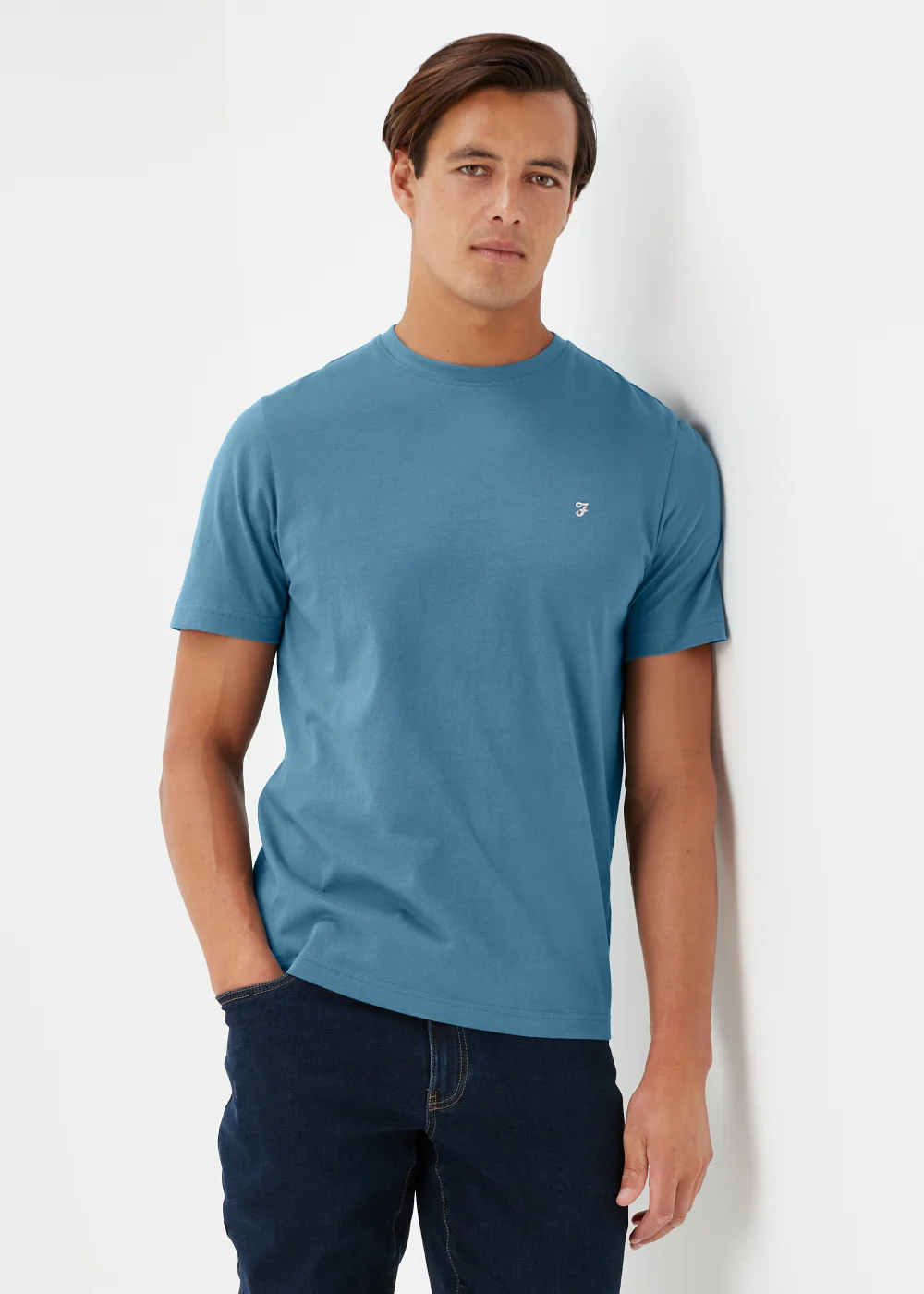 Farah Eddie Teal T-Shirt - Small Image 1