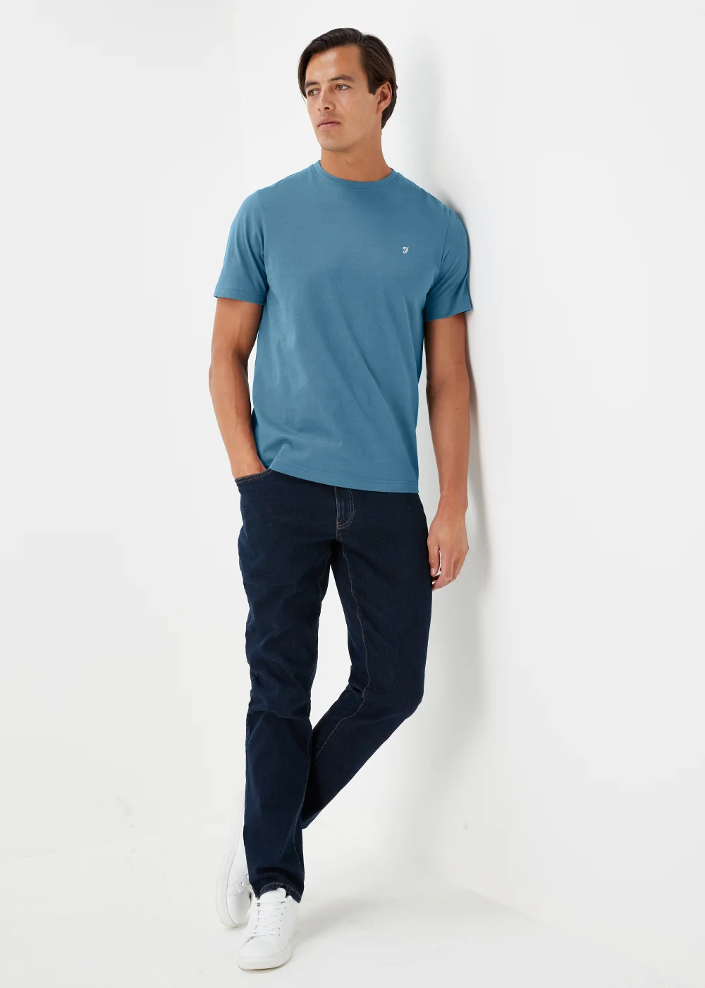 Farah Eddie Teal T-Shirt - Small Image 4