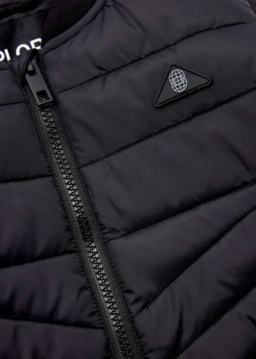 Boys Black Quilted Bomber Jacket (4-13yrs) - 4 Yrs Image 2