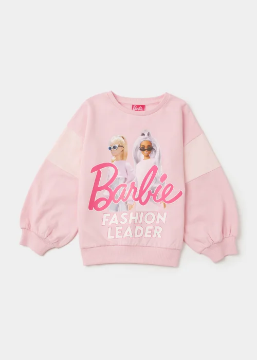 Kids Pink Barbie Sweatshirt (4-10yrs) - 4 Yrs Image 1