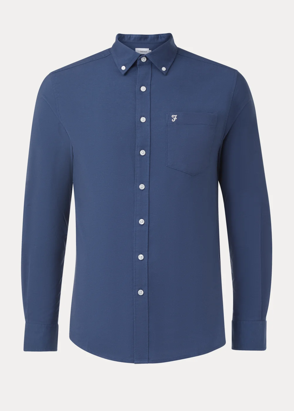 Farah Blue Drayton Long Sleeve Shirt - Small Image 5