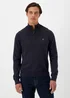 Farah Newitt Navy 1/4 Zip Knitted Sweatshirt - Large Image 1