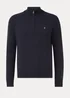 Farah Newitt Navy 1/4 Zip Knitted Sweatshirt - Large Image 5