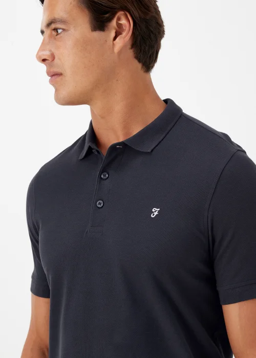 Farah Cove Navy Short Sleeve Polo Shirt - S Image 3