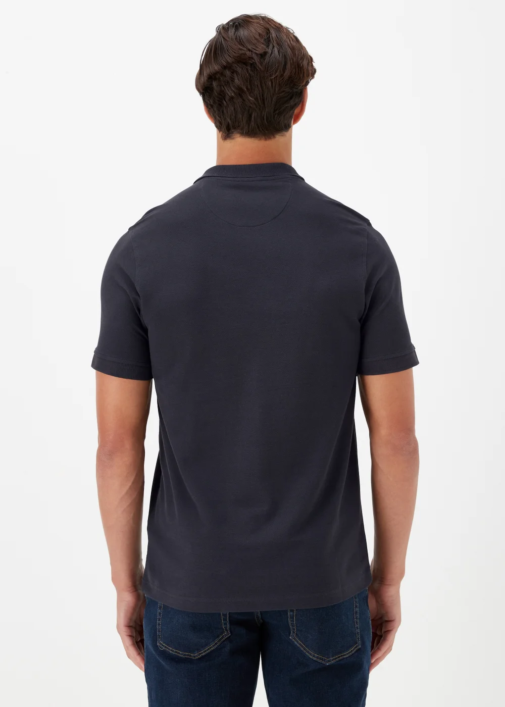 Farah Cove Navy Short Sleeve Polo Shirt - S Image 2