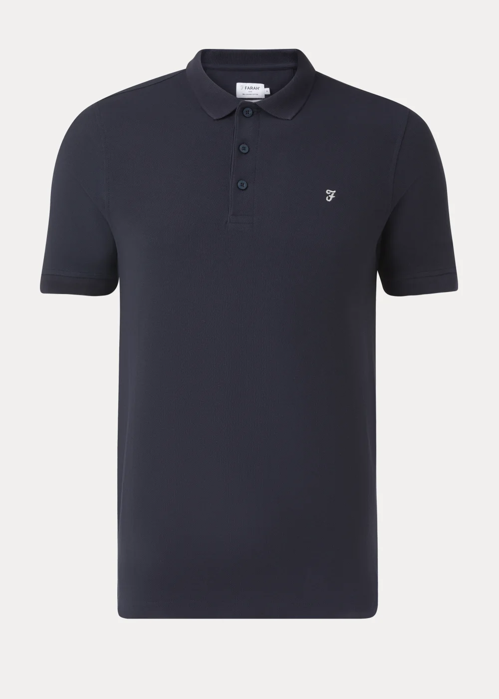 Farah Cove Navy Short Sleeve Polo Shirt - S Image 5