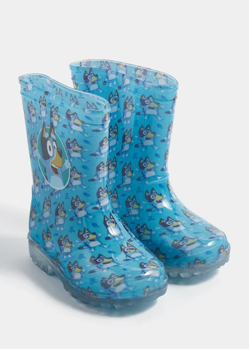 Kids Blue Bluey Print Wellies (Younger 6-12) - Size 6 Infants Image 1