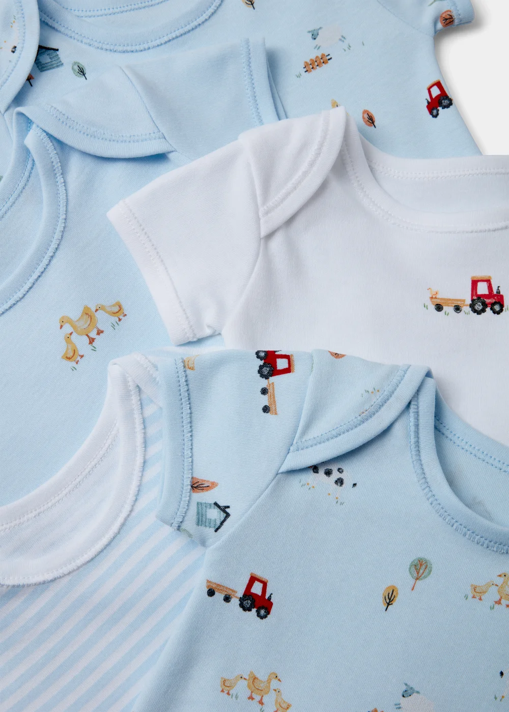 Baby Blue Farm Print Bodysuits (Newborn-23mths) - Newborn Image 2