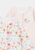 Baby 2 Pack Floral Sleepsuits (Newborn-23mths) - Newborn Image 2