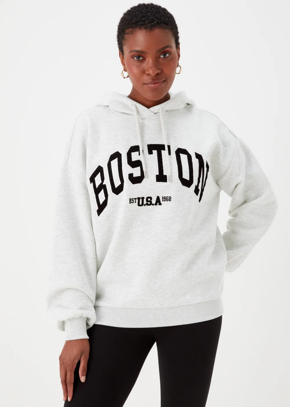 Grey Boston Hoodie - S Image 1