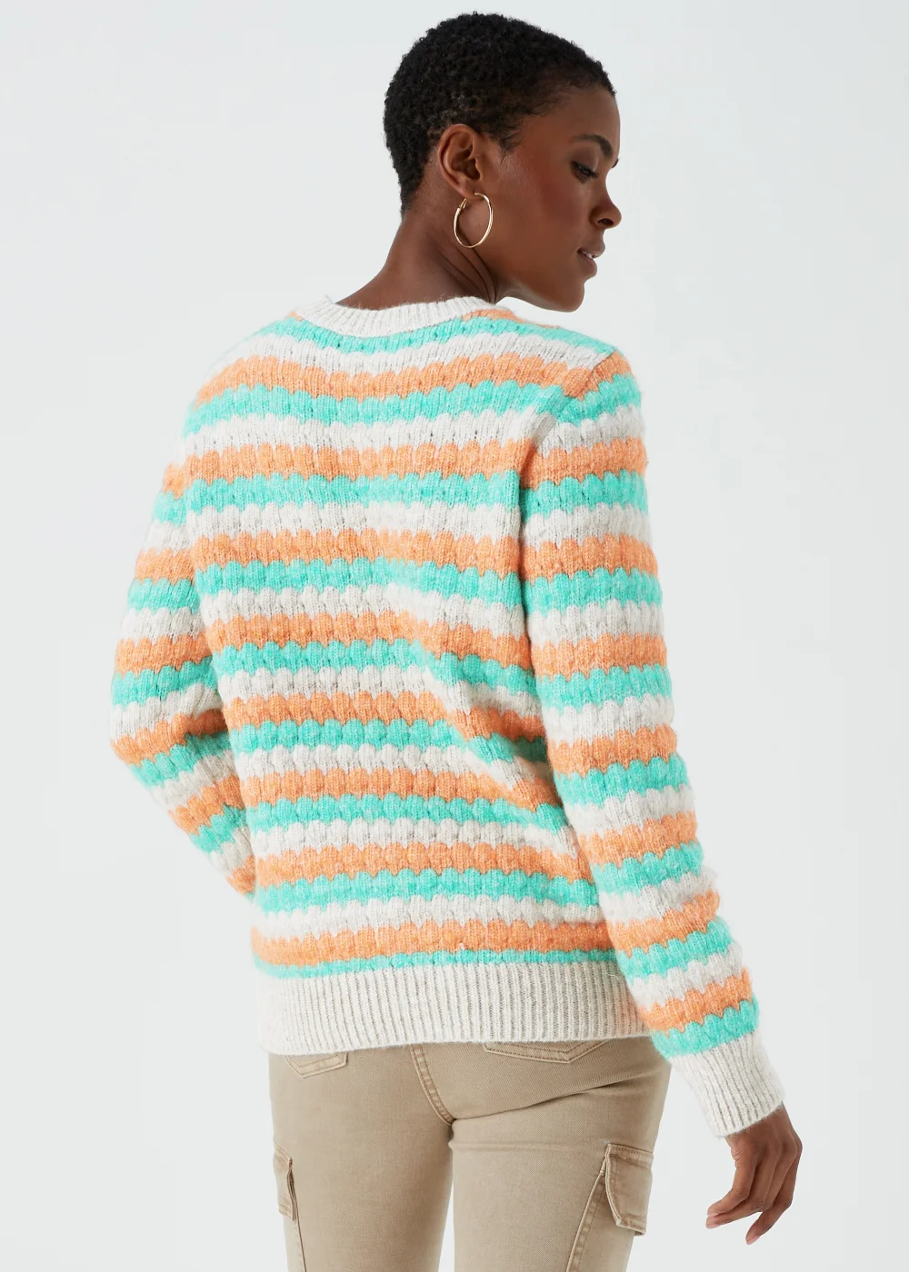 Multicoloured Stripe Jumper - XS Image 2