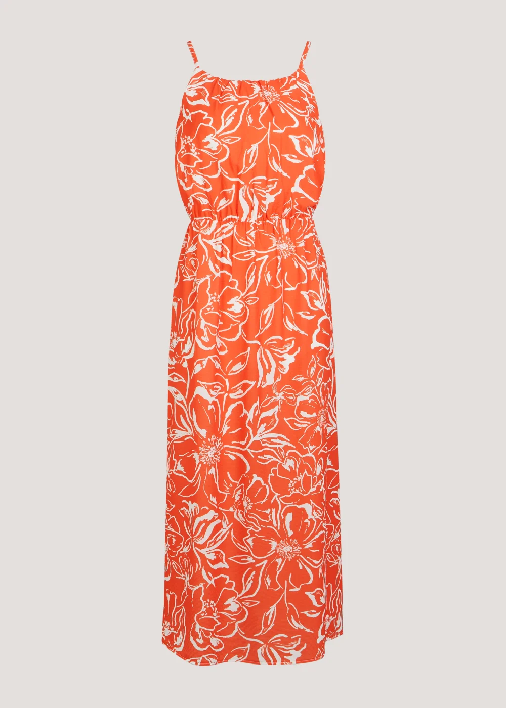 Orange Floral High Apex Midi Cami Dress - 8 Image 5