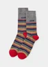 Multicoloured John Name Socks - Sizes 6 - 8.5 Image 1
