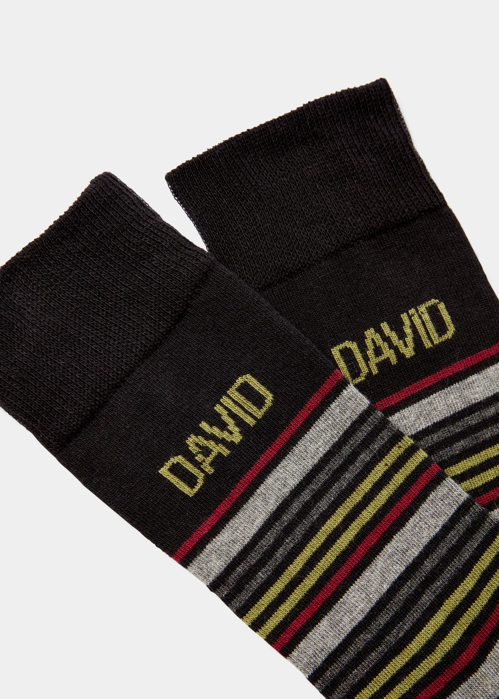 Multicoloured David Name Socks - 6-8.5 Image 2