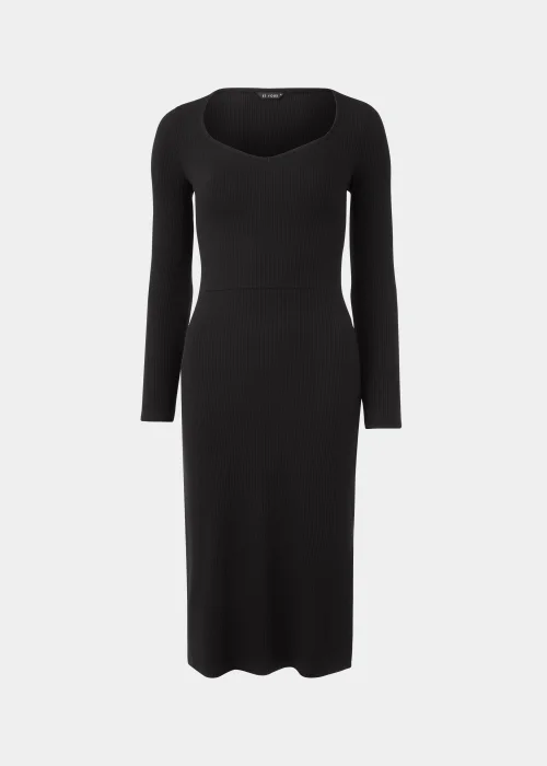 Et Vous Black Ribbed Midi Dress - 8 Image 5
