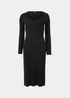 Et Vous Black Ribbed Midi Dress - 8 Image 5
