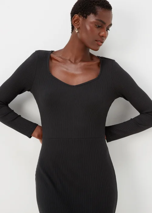 Et Vous Black Ribbed Midi Dress - 8 Image 3