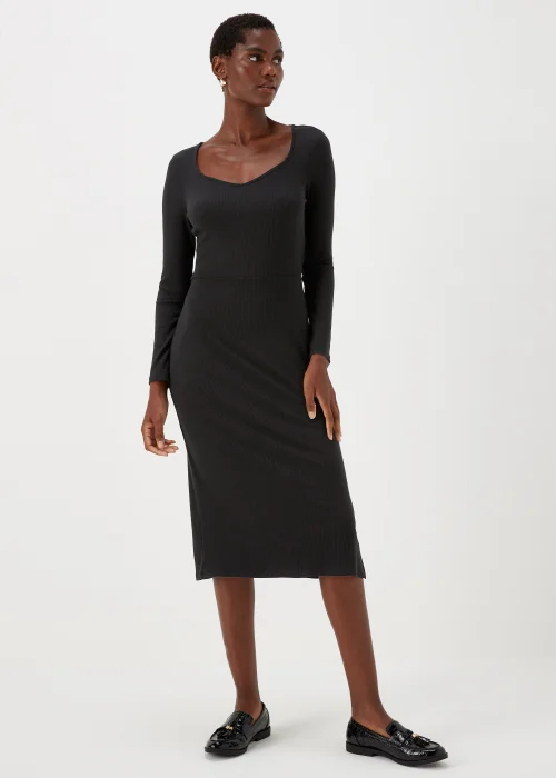 Et Vous Black Ribbed Midi Dress - 8 Image 1
