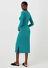 Et Vous Green Ribbed Dress - 8 Image 2