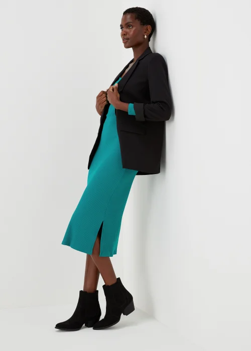 Et Vous Green Ribbed Dress - 8 Image 4