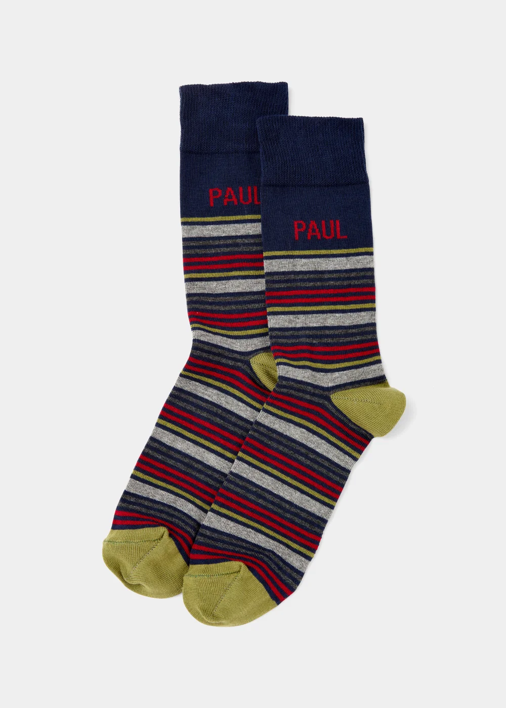 Multicoloured Paul Name Socks - Sizes 6 - 8.5 Image 1