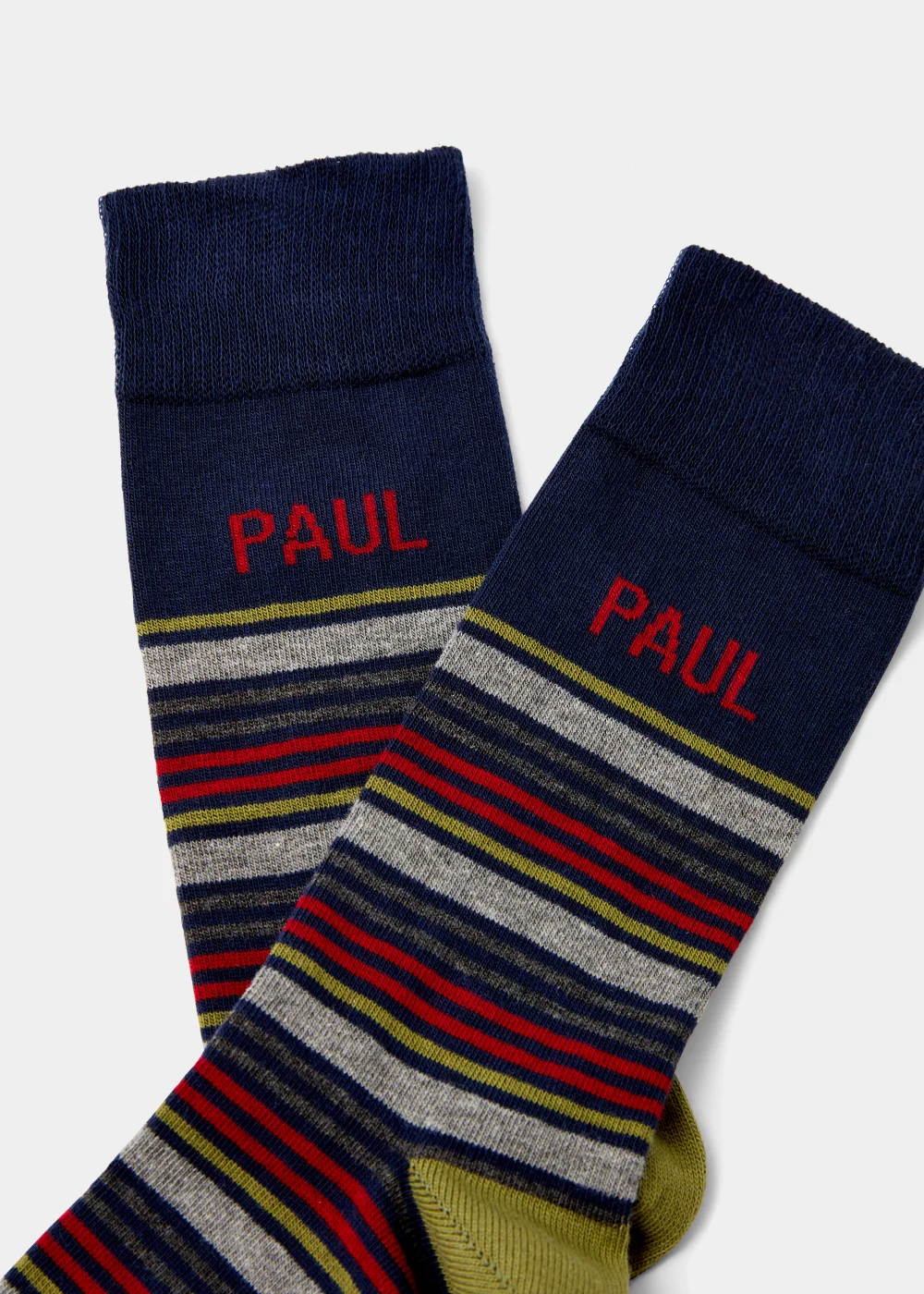 Multicoloured Paul Name Socks - Sizes 6 - 8.5 Image 2