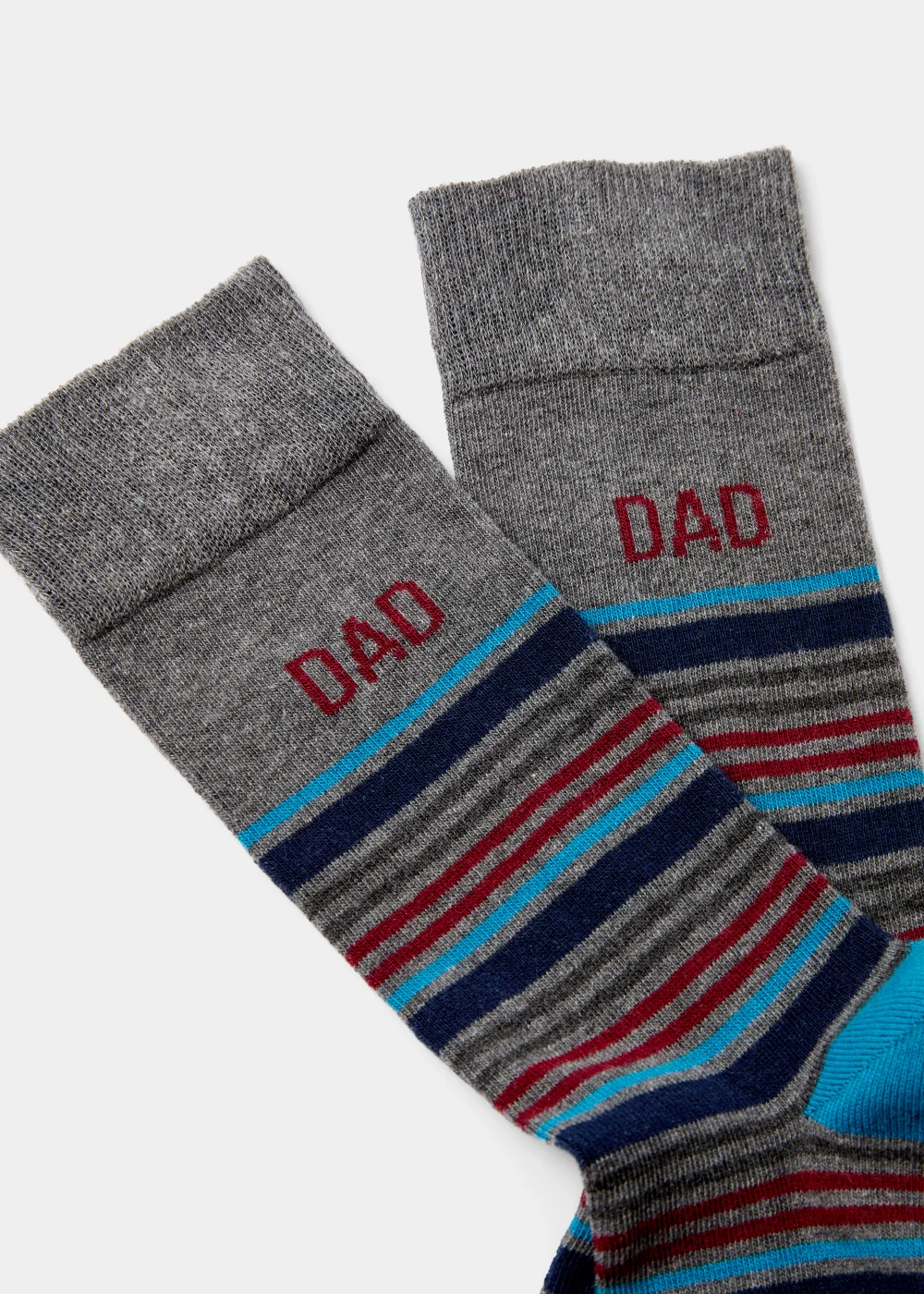 Multicoloured Stripe Dad Socks - Sizes 6 - 8.5 Image 2