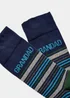 Multicoloured Stripe Grandad Socks - Sizes 6 - 8.5 Image 2