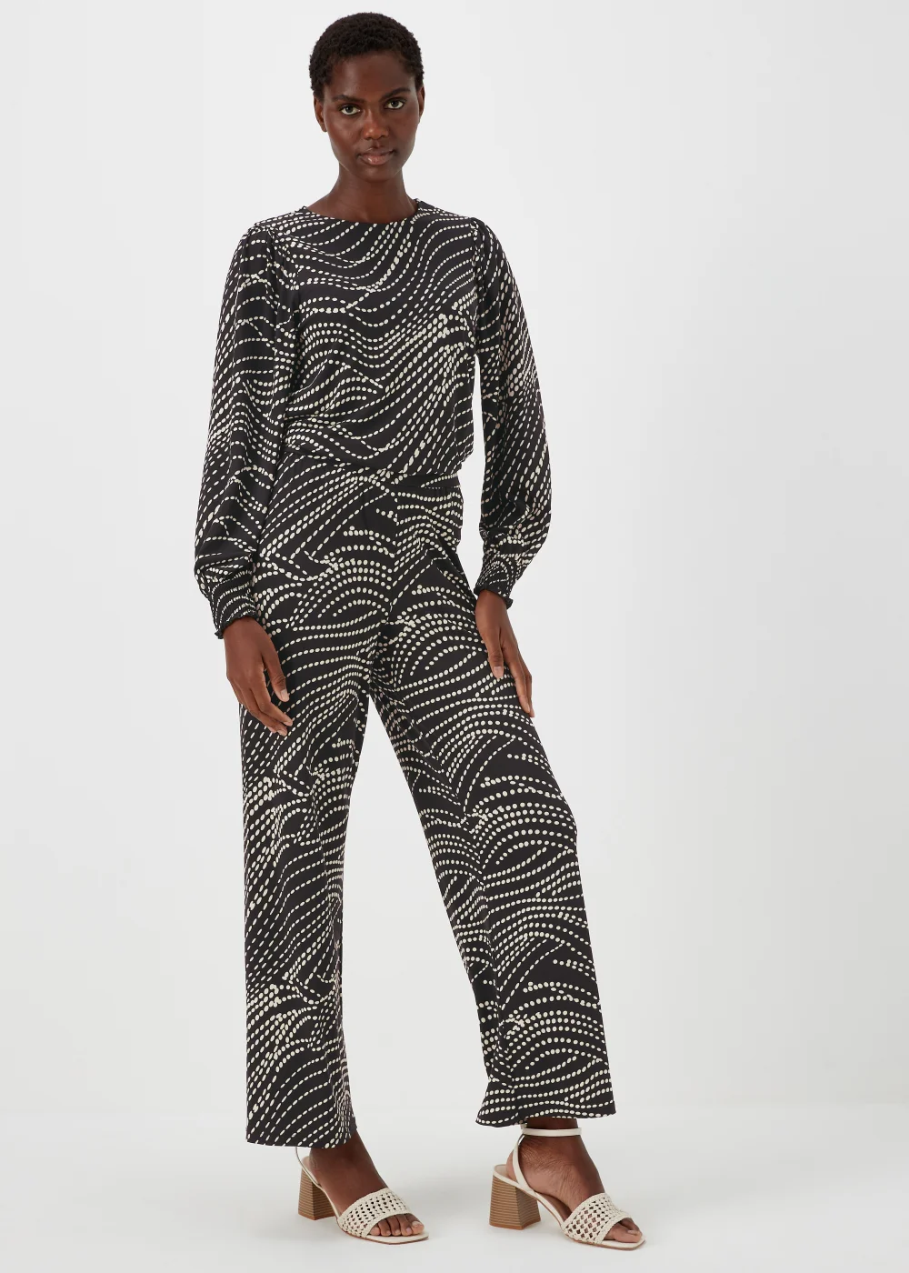 Et Vous Black Print Co-Ord Trousers - 8 Image 1