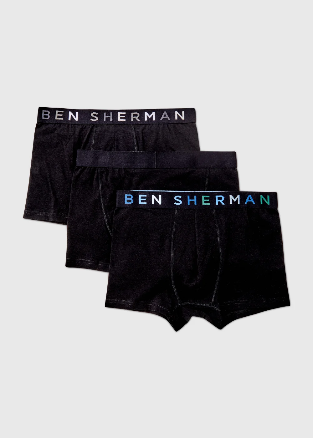 Ben Sherman 3 Pack Black Trunks - Small Image 1