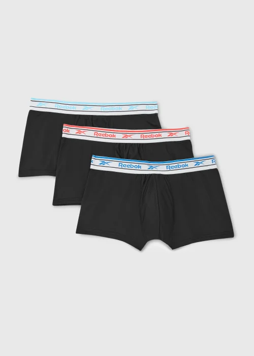 Reebok 3 Pack Black Boxers - Small Image 1