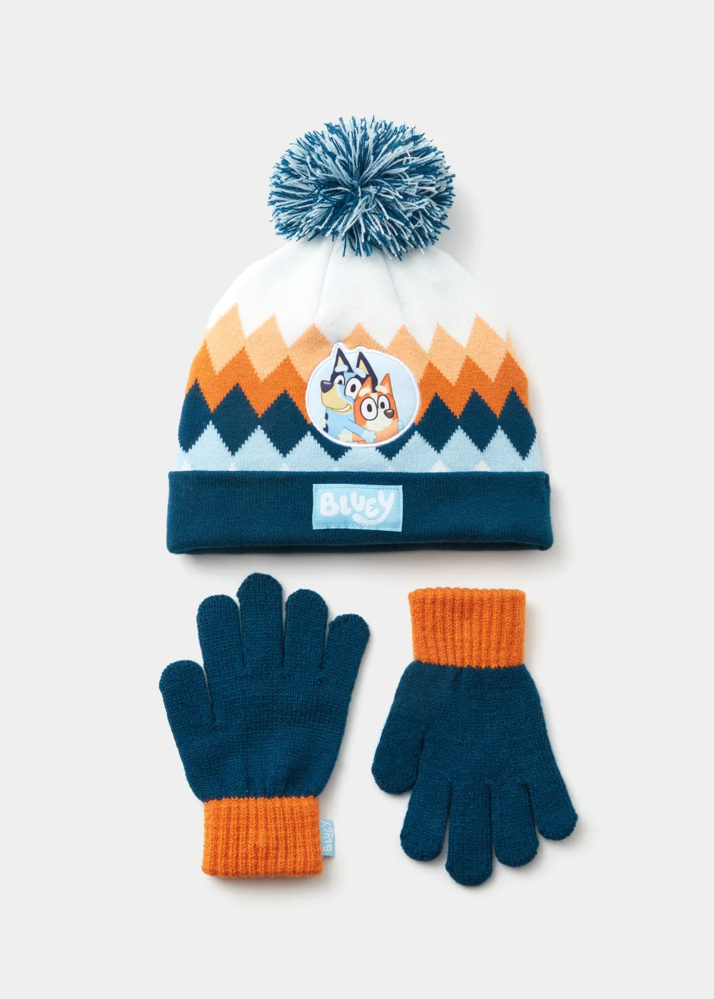 Kids Multicoloured Bluey Beanie Hat & Gloves Set (12mths-6yrs) - Age 12 - 24 Months Image 1