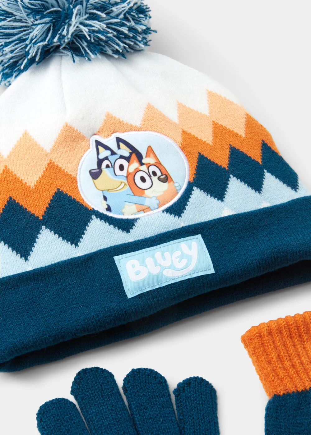 Kids Multicoloured Bluey Beanie Hat & Gloves Set (12mths-6yrs) - Age 12 - 24 Months Image 2