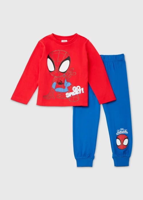 Kids Red & Blue Marvel Go Spidey Pyjama Set (18mths-6yrs) - Age 18 - 23 Months Image 1