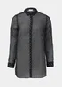 Black Glitter Longline Blouse - 8 Image 5