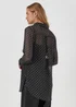 Black Glitter Longline Blouse - 8 Image 2