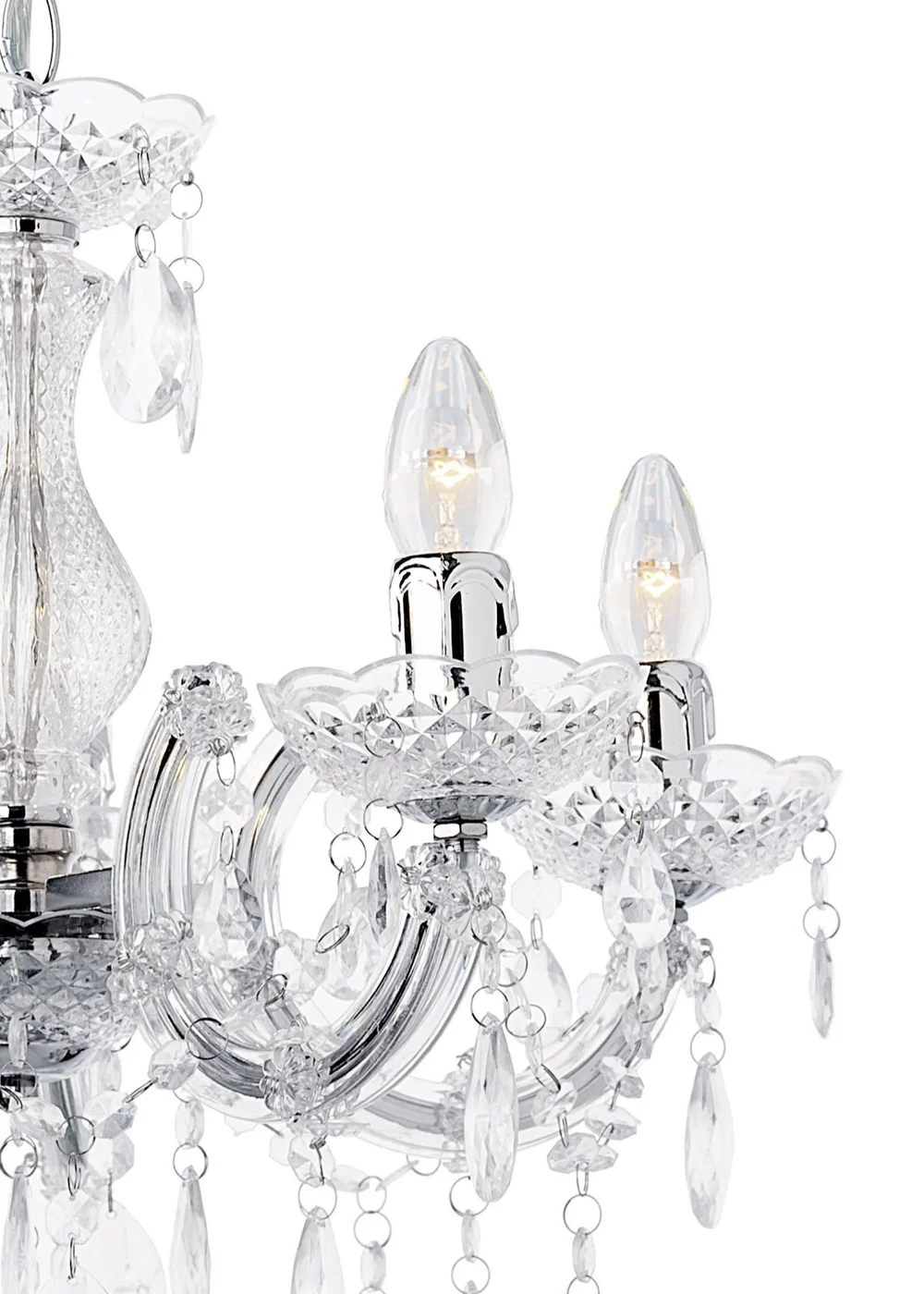Inlight Charlotte Chrome 5LT Ceiling Fitting (145cm x 45cm x 45cm) - One Size Image 5