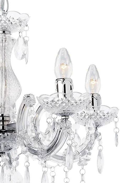 Inlight Charlotte Chrome 5LT Ceiling Fitting (145cm x 45cm x 45cm) - One Size Image 5