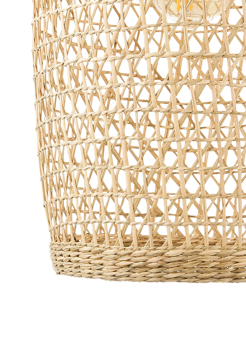 BHS Woven Natural Rattan Easy Fit Shade (34cm x 25cm x 25cm) - One Size Image 5