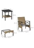 Outsunny 5 piece Rattan Garden Furniture Set with Chair, Footstool and Table, Grey - No Size Image 3