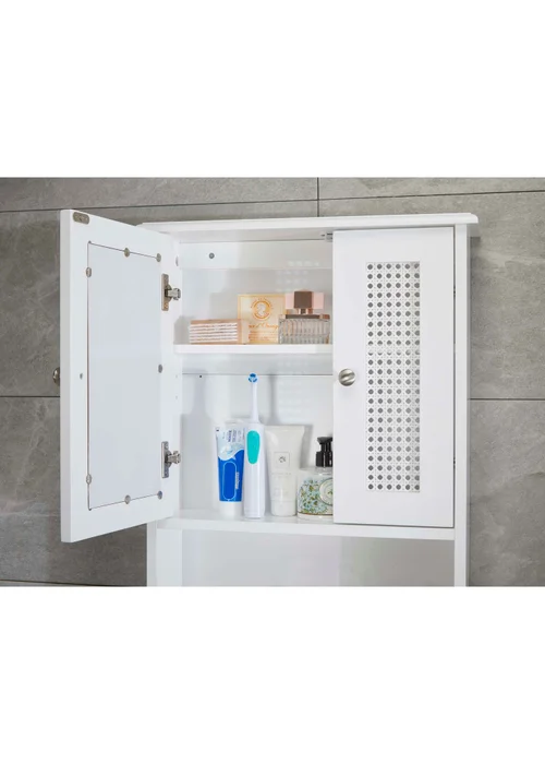 Lloyd Pascal Raffia Double Door Wall Cabinet White - One Size Image 5