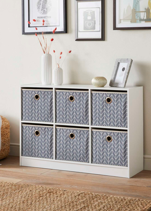 Lloyd Pascal Jazz Chevron 6 Cube Storage Unit (65cm x 95cm x 30cm) - One Size Image 2