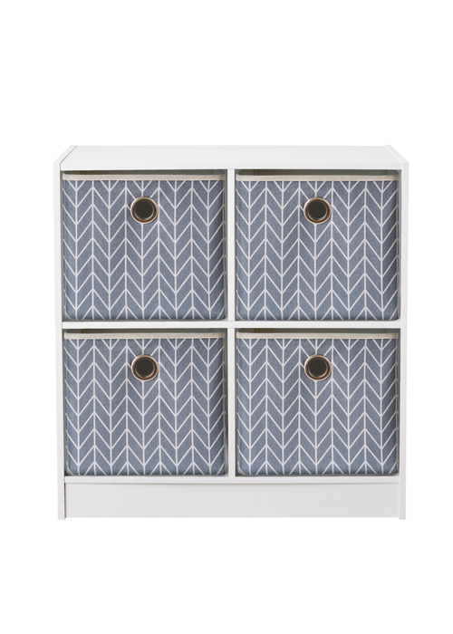 Lloyd Pascal Jazz Chevron 4 Cube Storage Unit (65cm x 63cm x 30cm) - One Size Image 1