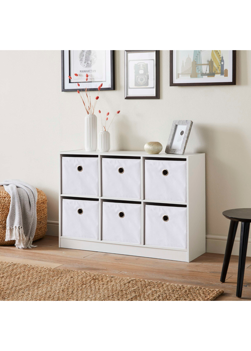 Lloyd Pascal Jazz 6 Cube Storage Unit White (65cm x 95cm x 30cm) - One Size Image 4