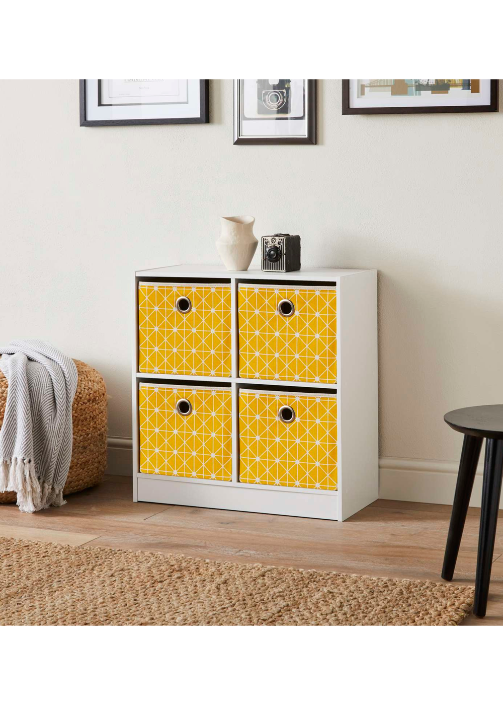 Lloyd Pascal Jazz Geometric 4 Cube Storage Unit (65cm x 63cm x 30cm) - One Size Image 4