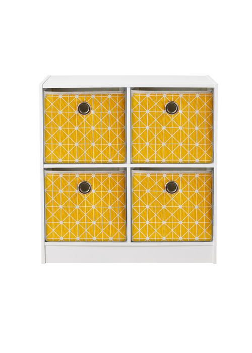 Lloyd Pascal Jazz Geometric 4 Cube Storage Unit (65cm x 63cm x 30cm) - One Size Image 1