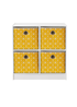 Lloyd Pascal Jazz Geometric 4 Cube Storage Unit (65cm x 63cm x 30cm) - One Size Image 1