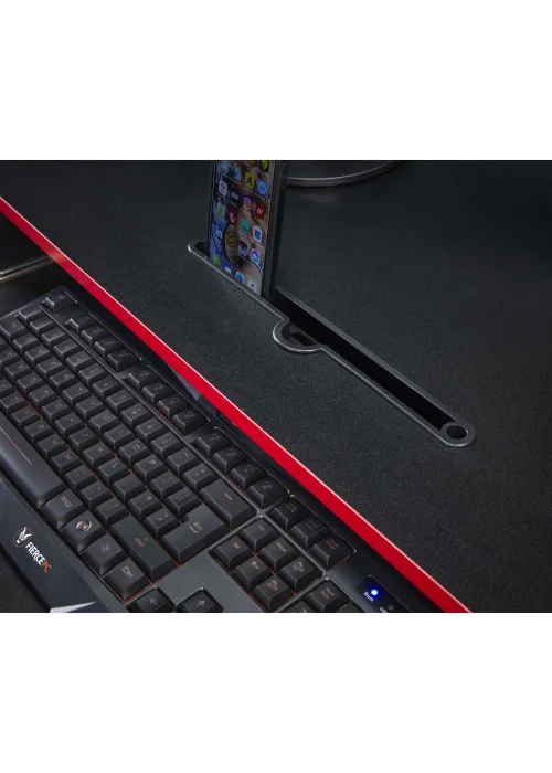 Lloyd Pascal Holywell Gaming Desk in Black and Red - One Size Image 3